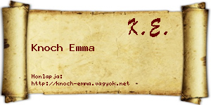 Knoch Emma névjegykártya