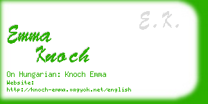 emma knoch business card